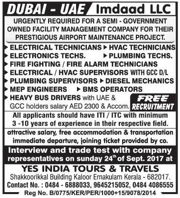 Imdaad LLC Jobs for Dubai - Free Recruitment