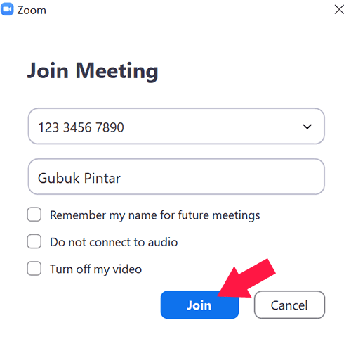 Cara Join Meeting di Zoom Menggunakan ID