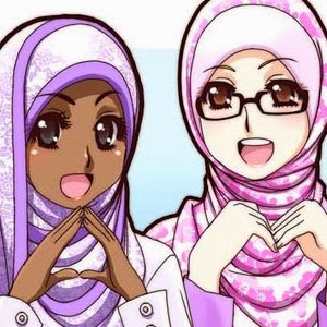 Gambar Kartun  Muslimah  Cantik
