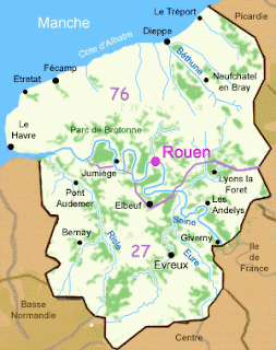 Carte de Haute Normandie Région