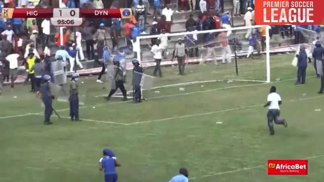 Zimbabwe League Has Been Suspended After Fans Destroy Goalposts During Game