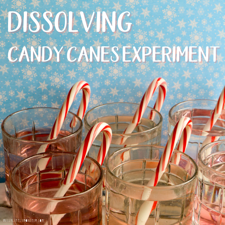 Dissolving candy canes experiment