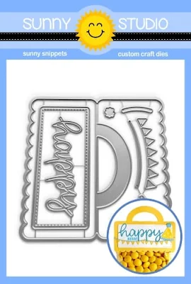 Sunny Studio Stamps Treat Bag Topper Metal Cutting Dies For Holidays & Birthday Party Goody Gift Bags SSDIE-363