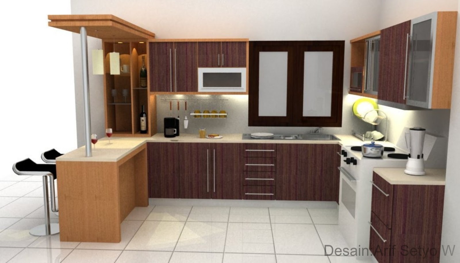 DESAIN DAPUR DAN KITCHEN SET rumah tropis