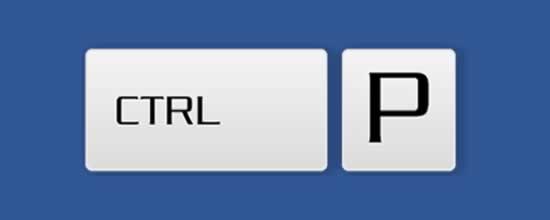 Atalho de Teclado para Imprimir: CTRL+P