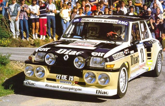 Renault 5 Turbo 06 vit rias Ain Jura F Daniel GirardonGilbert Michel