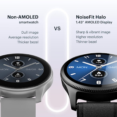 NoiseFit Halo AMOLED Display Smartwatch