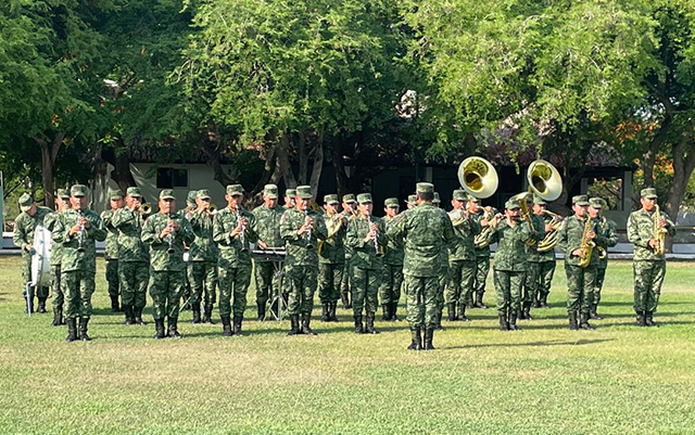 Ejército Mexicano realiza concurso de Bandas de Guerra del Arma de Infantería