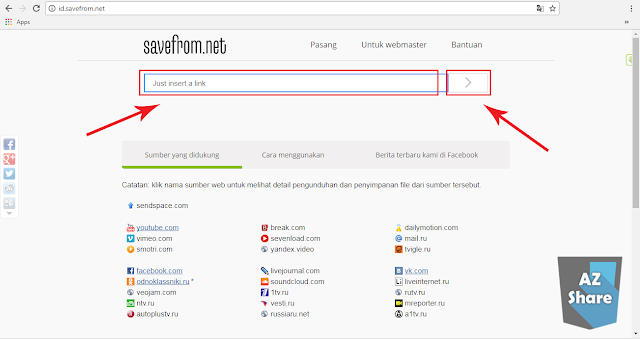 AZShare - Cara Mudah Download Video Youtube Tanpa Menggunakan Software - Step 3