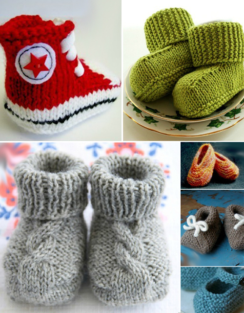 10 Free Knitting Patterns For Baby Shoes