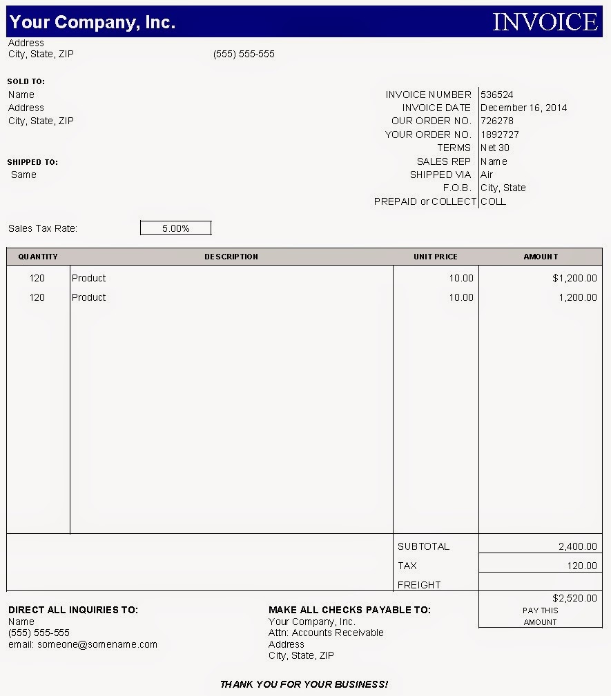 Contoh Invoice Untuk Jasa - 3 Glorios As Palavras