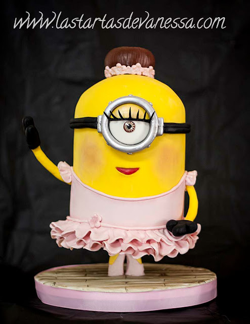 minion ballerina 3d cake