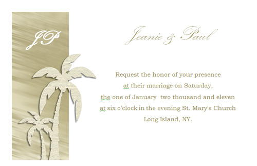 Beach wedding invitation