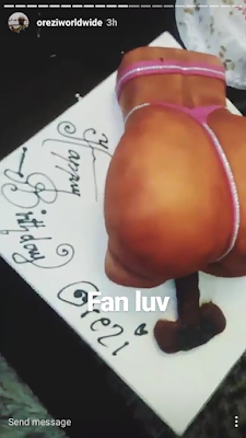 See the rare cake a fan supposedly sent to singer Orezi for his birthday (Photos 18+) 