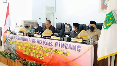 Bupati Pinrang Sampaikan LKPJ Bupati Tahun 2020