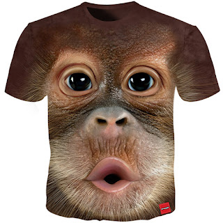 Cloudstyle 2018 Men's T Shirt 3D Printed Animal Monkey tshirt Short Sleeve Funny Design Casual Tops Tees Male Summer T-shirt 5XL