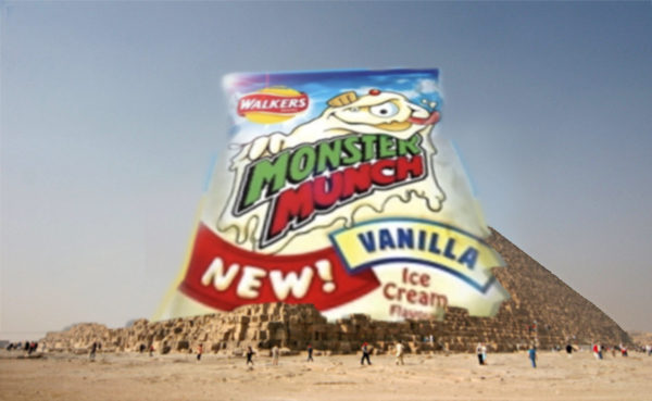 Vanilla Ice Cream Monster Munch, YUM!