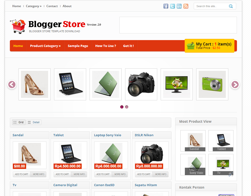 Template blogger toko online  TIYANG MAGELANG
