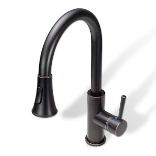 León Oil Rubbed Bronze Kitchen Sink Faucet with Pull Down Spout