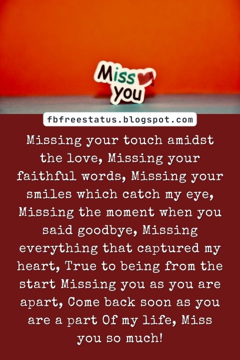 Missing You Poems