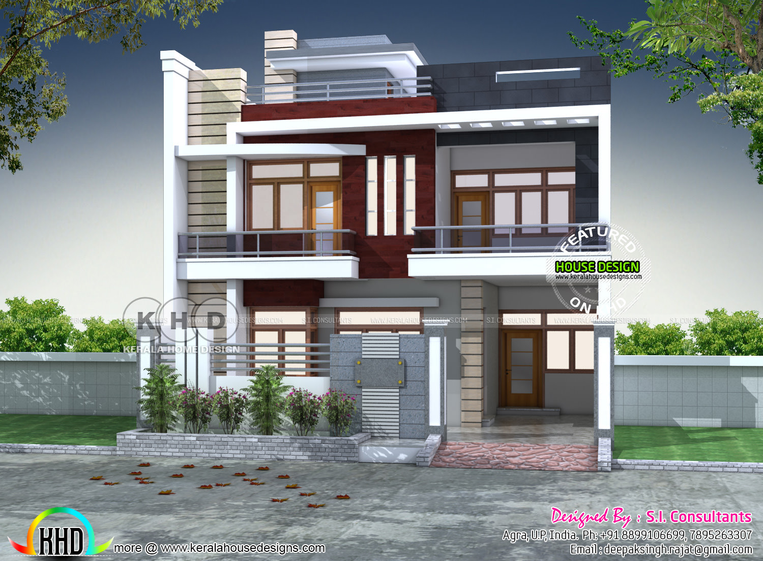 North Indian  contemporary home  plan  Kerala home  design  