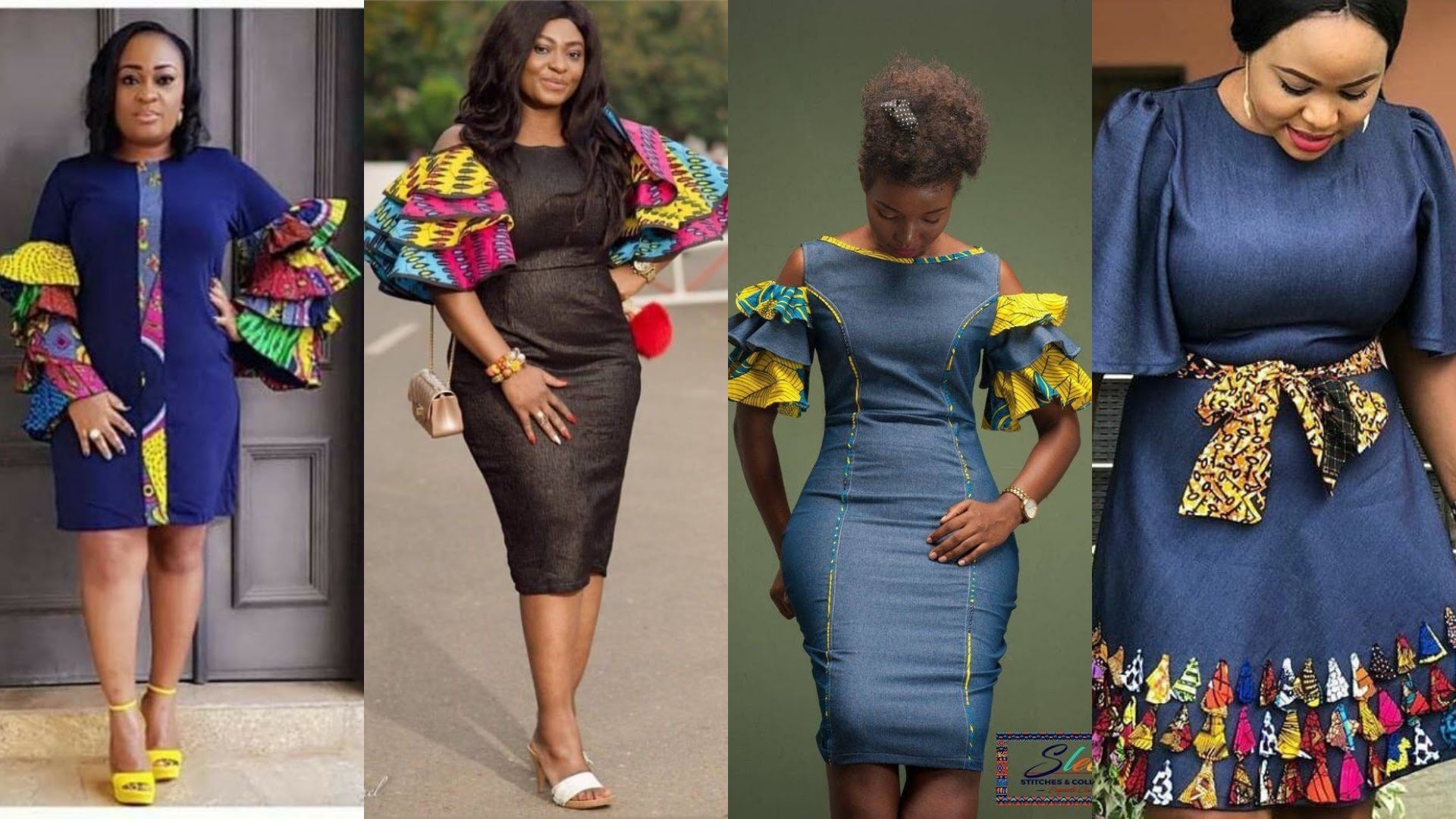 Jean and Ankara combination - see how ladies are currently combining jean with Ankara