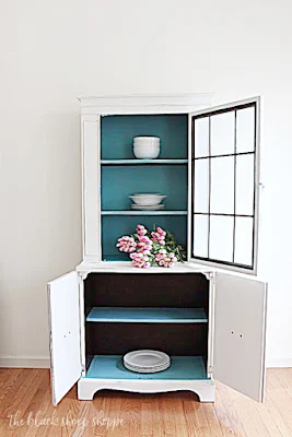 The hutch is not only beautiful, it also has lots of storage.