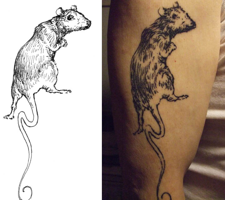 A fan had one of his ink drawings made into a tattoo The drawing is an 