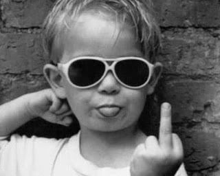 KID SHOWING MIDDLE FINGER