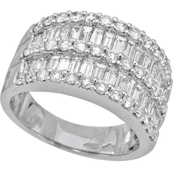 18k White gold and diamond women's band Style 11021LB Metal 18K WG