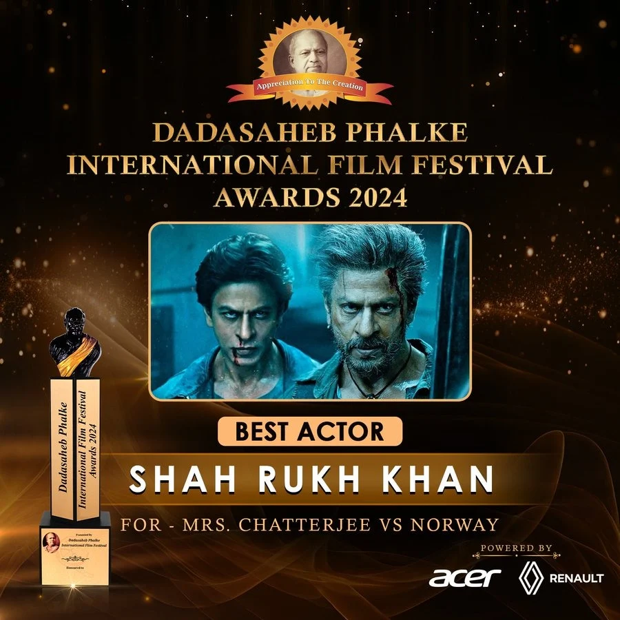 Shahrukh Khan Wins Best Actor Award at Dadasaheb Phalke International Film Festival Awards 2024