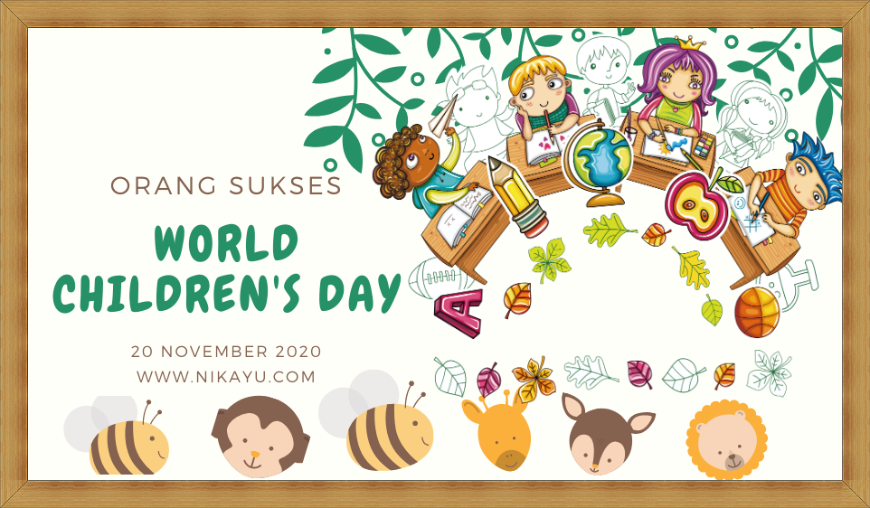 Twibbon Poster  Hari Anak Sedunia [ World Children’s] 2020 | PNG | JPG