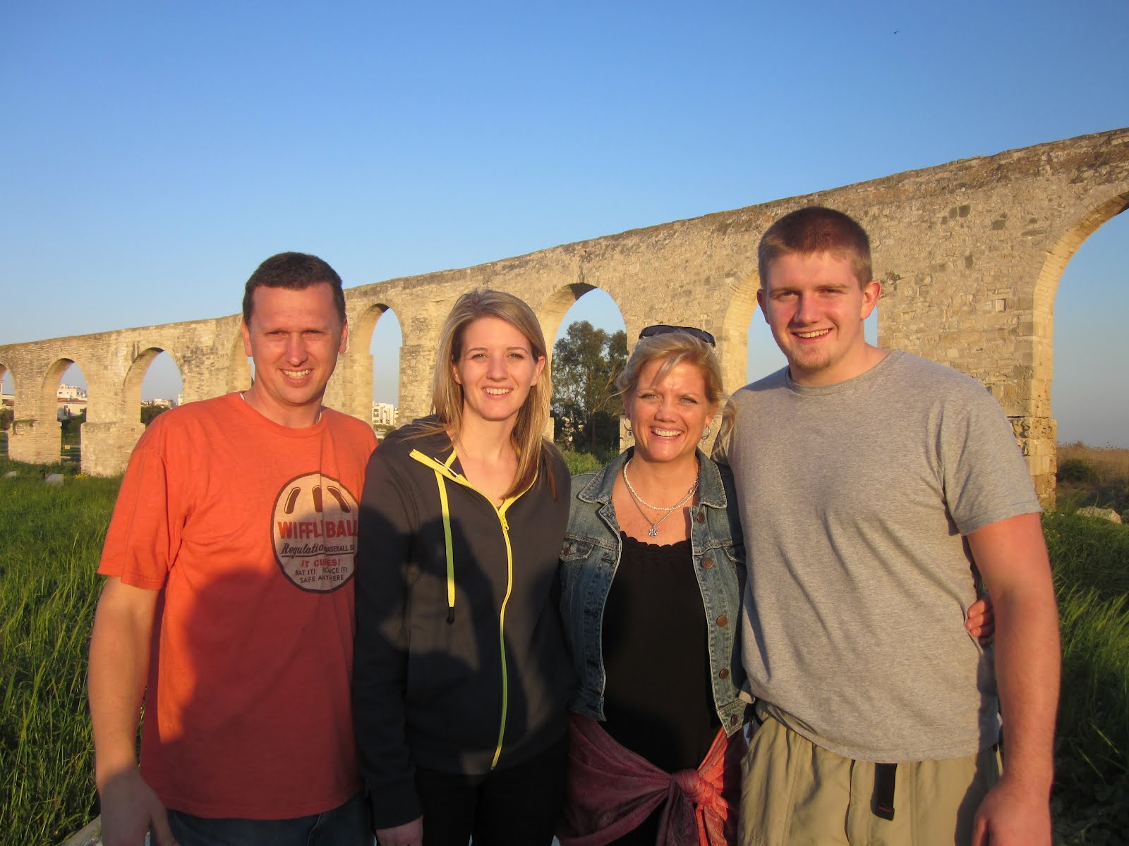 Donna's sisters, Kathy with husband Nathan, and Christine with son ...