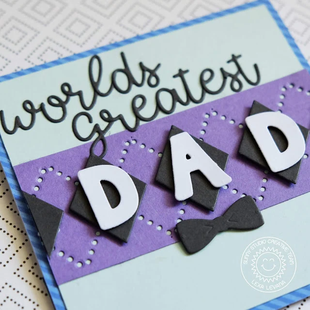 Sunny Studio Stamps: Sweater Vest Dies Loopy Letters Dies Father's Day Masculine Cards by Rachel Alvarado and Lexa Levana