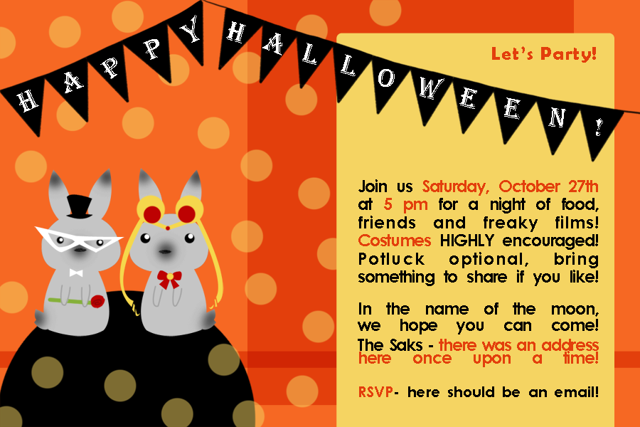 Here's the invite for this year, which I emailed out practically five ...