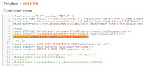 Tempate>Edit HTML code