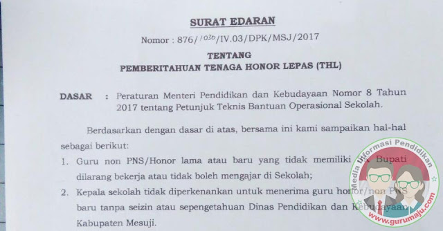 Guru Honorer Tidak Diperbolehkan Mengajar Lagi