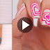 How To Apply Simple  And Easy Heart Cyclone Nail Art - See Video Tutorial
