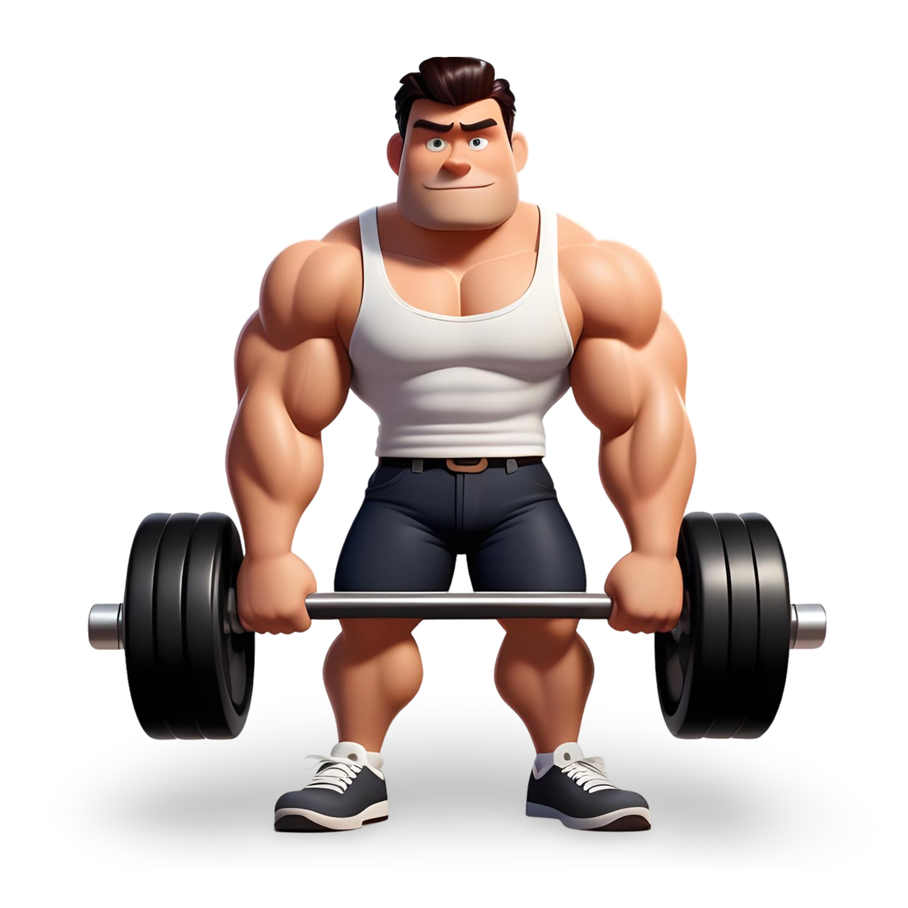 Bodybuilding cartoon character