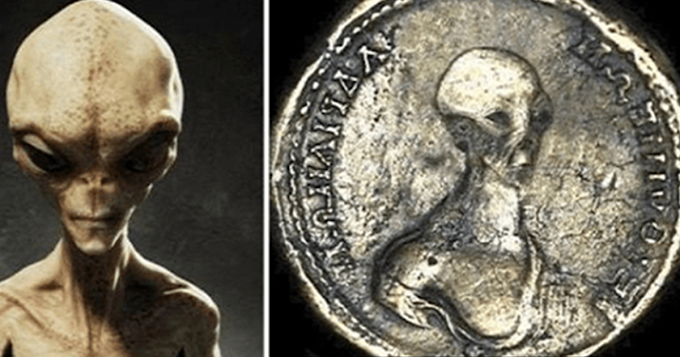 Bizarre Coins of Unknown Origin with Alien and UFO Engraved Discovered in Egypt   