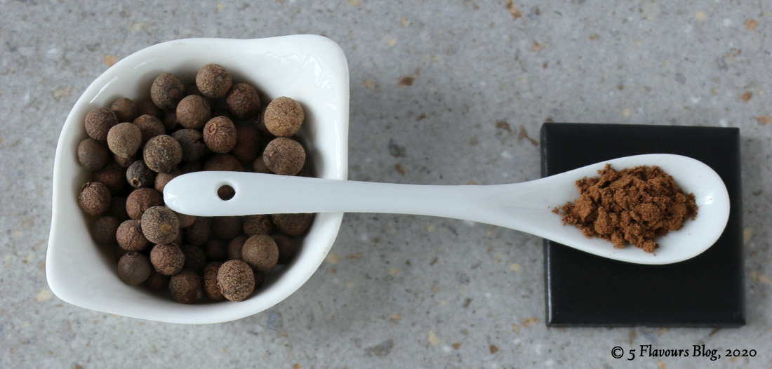 Dried & Powdered Allspice, Overhead View