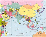 Mapa de Asia Mapa Político. Entre los hitos creados por el hombre de Asia . (mapa polã­tico asia)