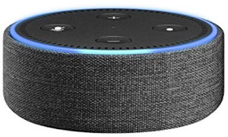 Amazon Echo Dot with decorative case (photo from Amazon.com)