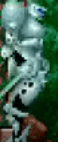 Silver robot style of human in green forest area.png