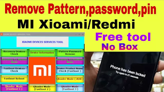 Remove/Unlock pattern/password/pin lock | All MI/Redmi phone | 2017 | Best tool for MI phone | hindi