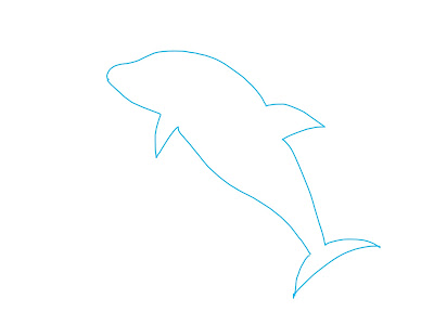 アイコン 「イルカ」 (作: 塚原 美樹) ～ 尾ビレを描く