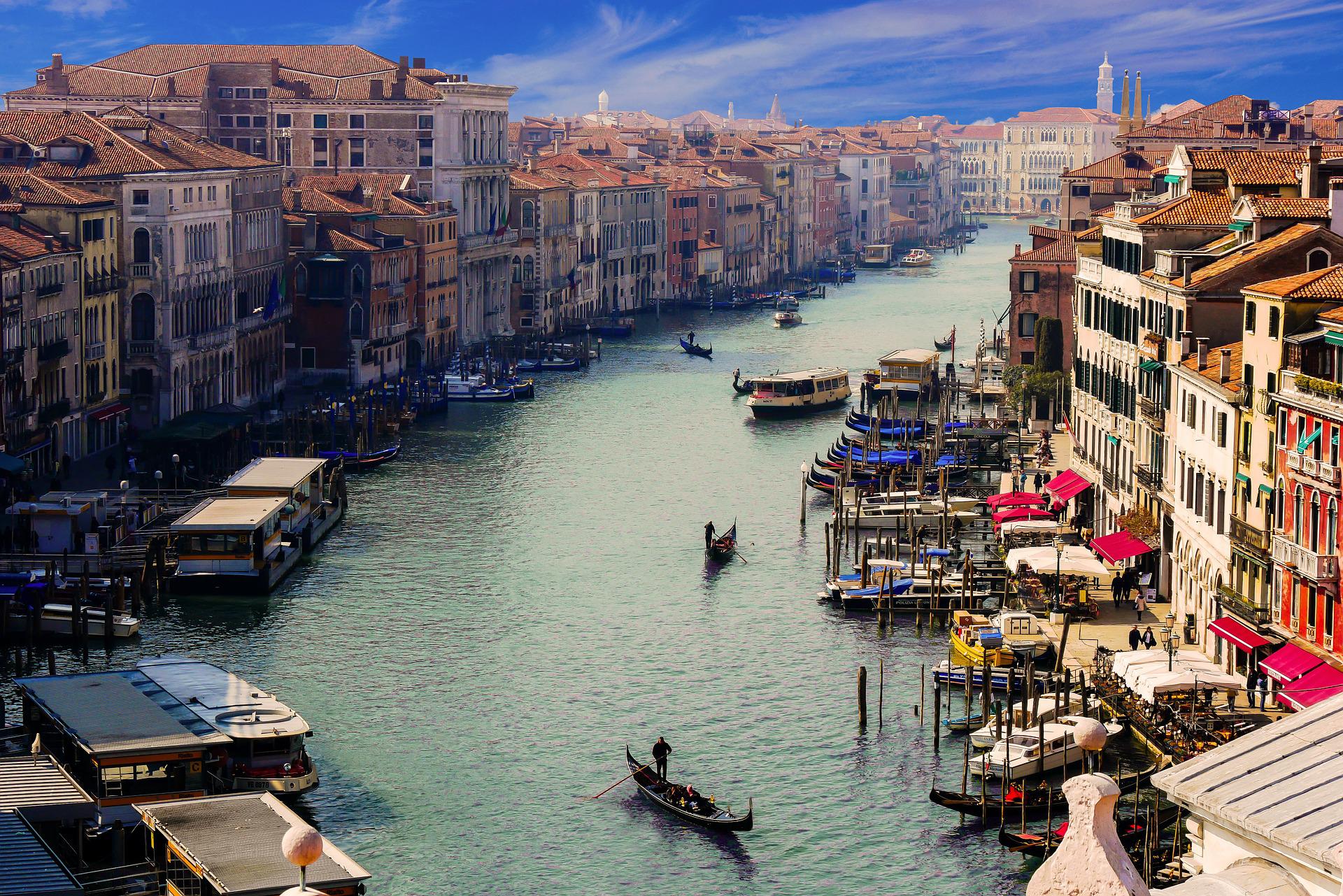 Venice Canale Grande Gondolier City