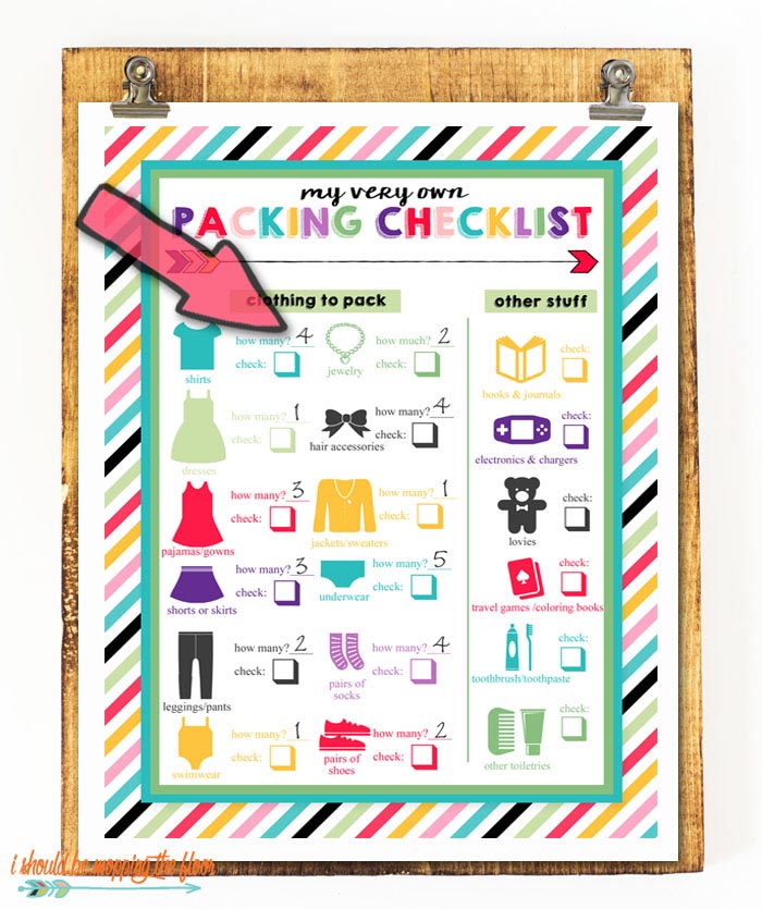 free printable packing list for kids i should be mopping the floor