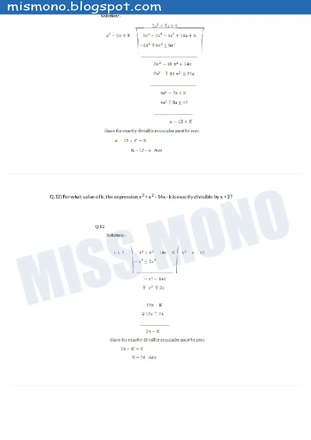 BISE Sindh Class 10 Notes of Maths Chapter- 4