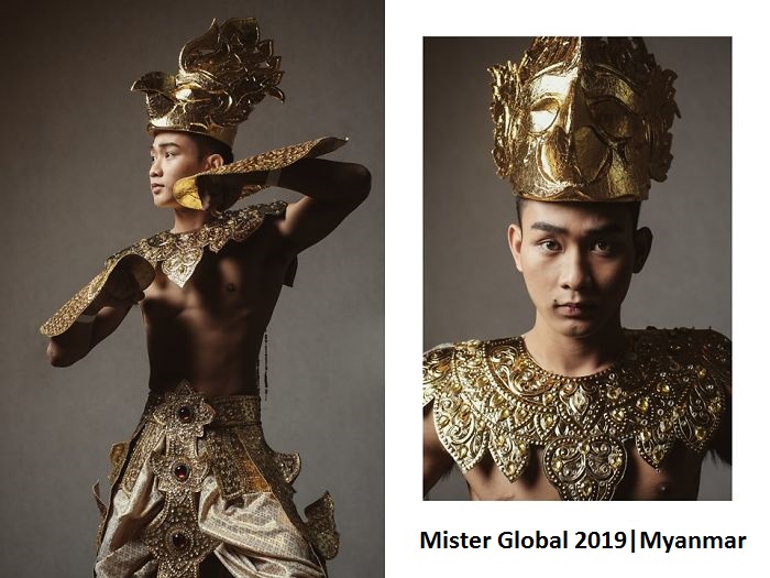 Impressive Pictures Of Mister Global Contestants Dressed In Their National Costumes, Resembling Video Game Bosses